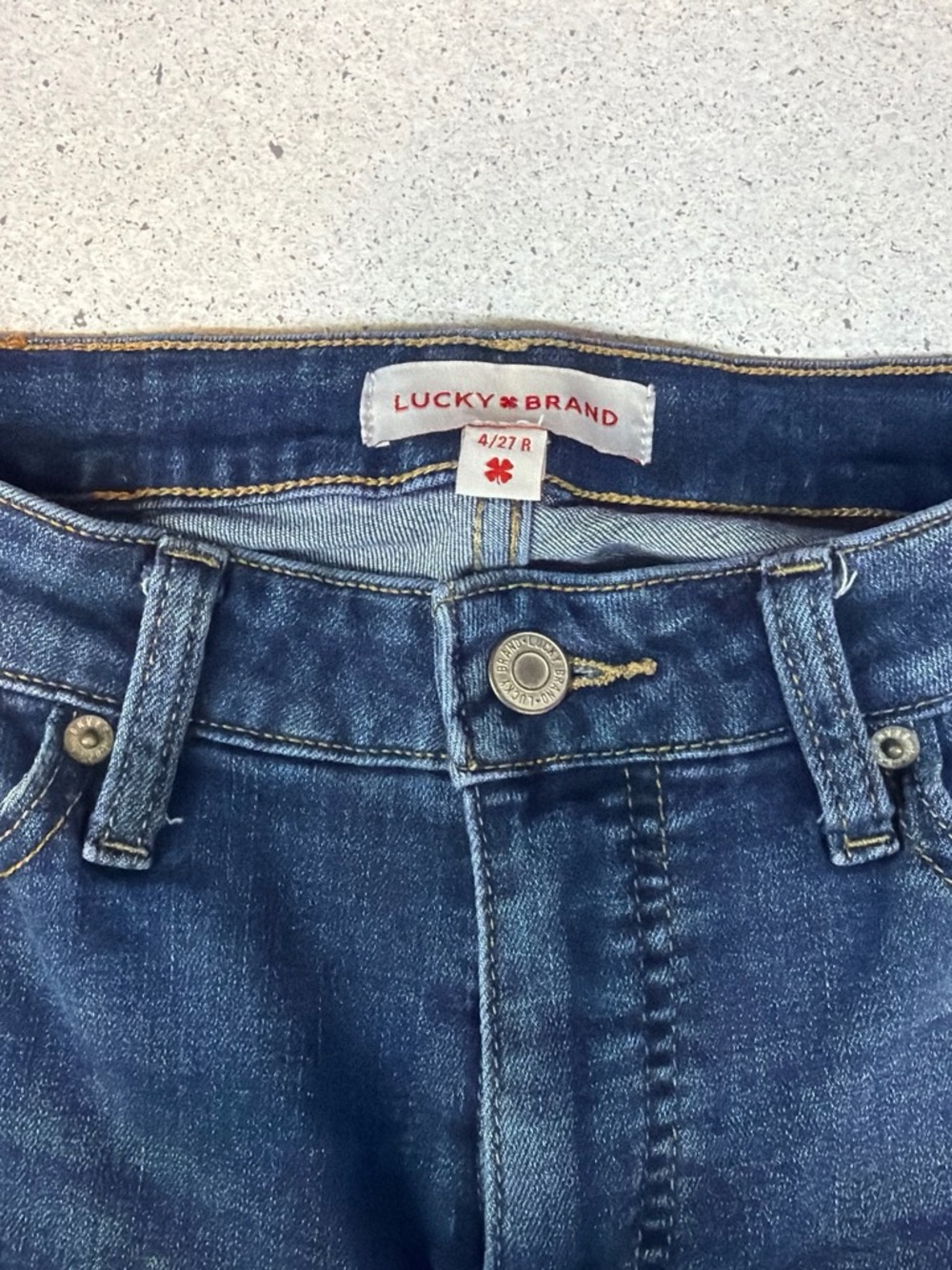Lucky Brand Women's Dark Blue High-Rise Denim Jeans
